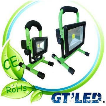 10W rechargeable LED flood light IP65 portable waterproof lamp